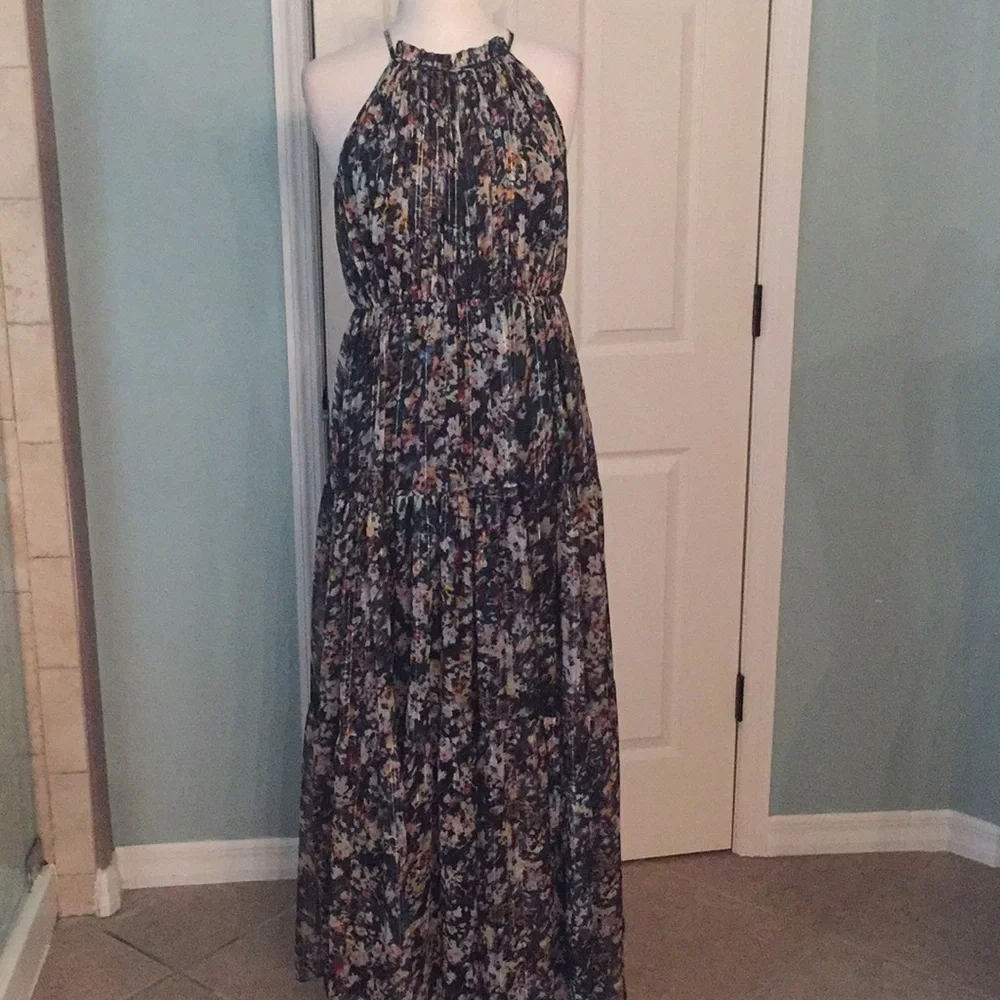 Anthropologie Ranna Gil halter maxi dress